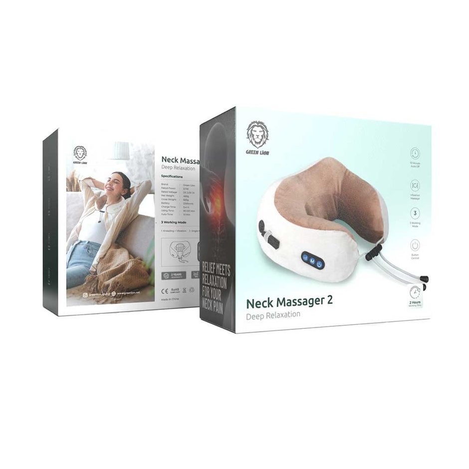 משכך צוואר Green Lion Neck Massager 2 – אפור 🖤