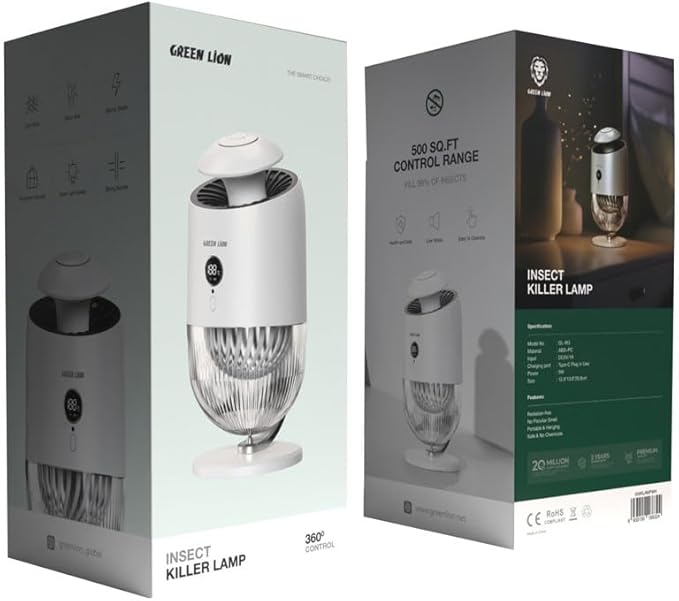 מנורת קוטל יתושים Green Lion Insect Killer Lamp – לבן