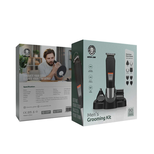 סט טיפוח לגבר Green Lion Men Grooming Set – שחור ✨🖤