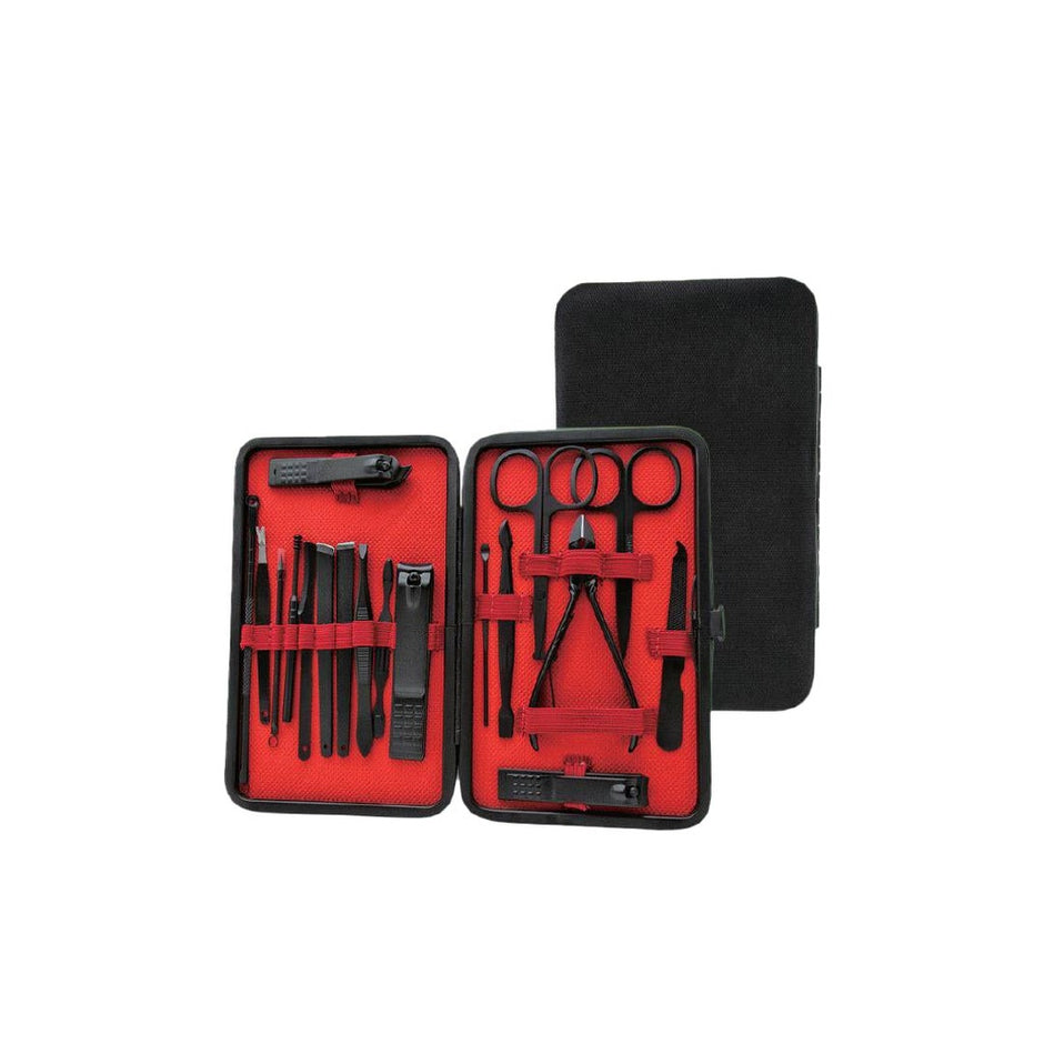 סט מניקור-פדיקור Green Lion 18-in-1 Manicure Travel Cutter – שחור ✂️🖤