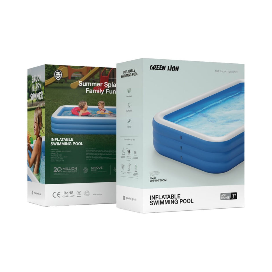 בריכה מתנפחת גדולה Green Lion Inflatable Big Swimming Pool – כחולה