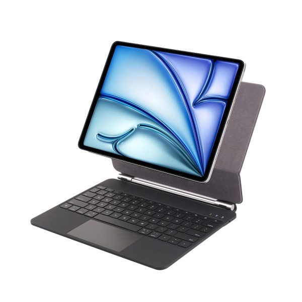 כיסוי מקלדת חכם Green Lion Magic Keyboard Case – iPad Air 11″ – שחור 💻🖱️🖤