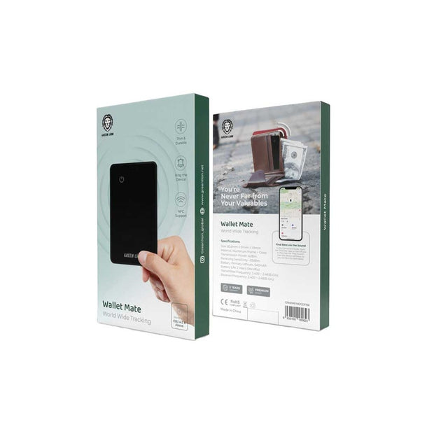 מאתר כרטיס חכם Green Lion Wallet Mate Card Finder – שחור 💳📍🖤