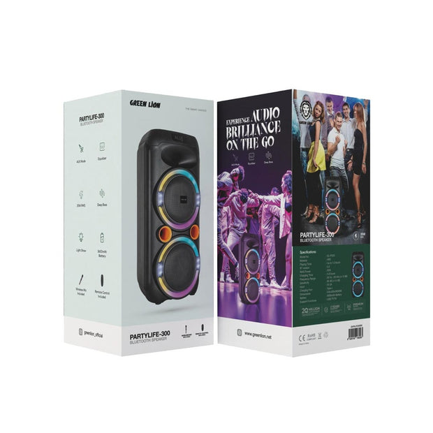 רמקול Bluetooth אלחוטי Green Lion PartyLife-300 – שחור 🔊🖤