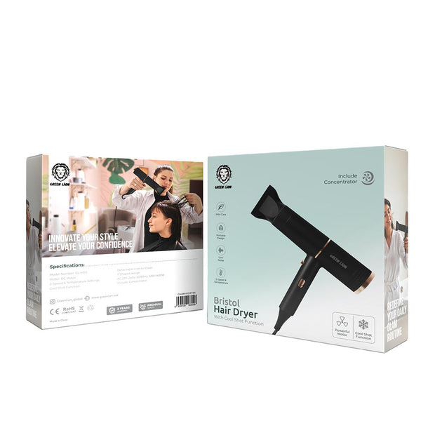 מייבש שיער Green Lion Bristol – שחור 💨🖤