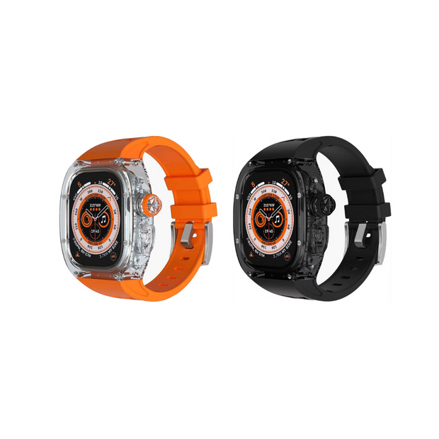 רצועת סיליקון עם מגן שעון Green Lion La Royal Silicone Strap Case 49mm