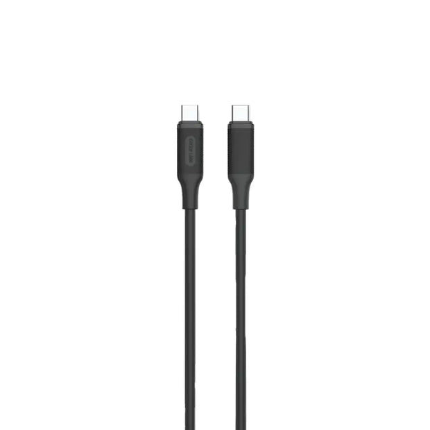 כבל טעינה Green Lion USB-C ל-USB-C עשוי PVC באורך 3 מטר – שחור