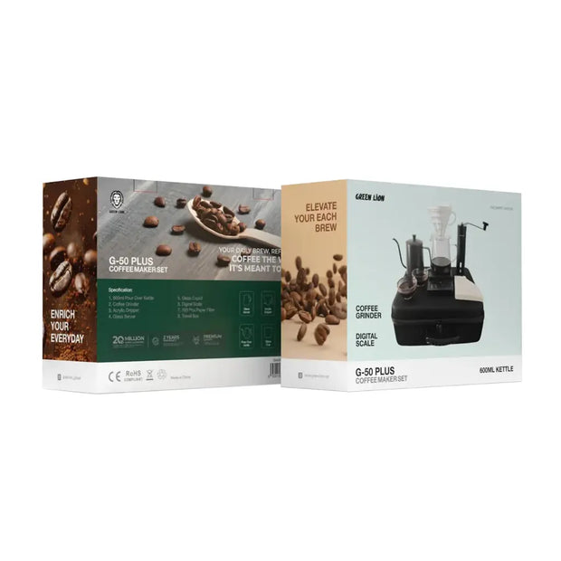 סט קפה Green Lion G-50 PLUS – שחור ☕🖤