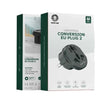 מתאם חשמל אוניברסלי Green Lion EU Plug 2 – שחור