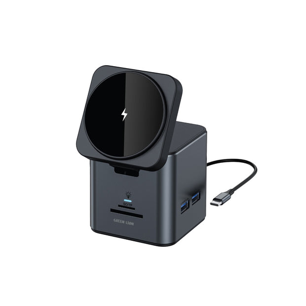 תחנת עגינה רב-תכליתית Green Lion 9 in 1 Hub Docking Station – שחור
