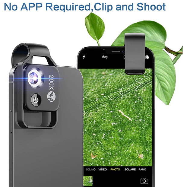 מיקרוסקופ לסמארטפון Green Lion Smartphone Microscope 200x – ירוק 🔬📱💚