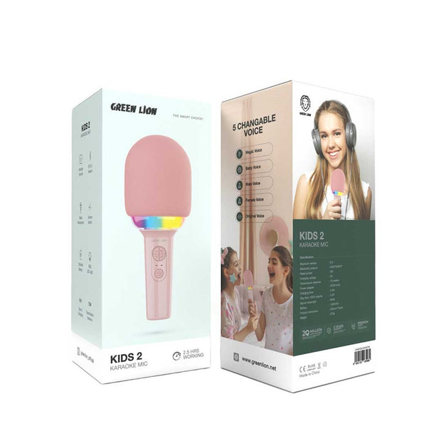 מיקרופון קריוקי לילדים Green Lion Kids 2 🎤🧸🎶