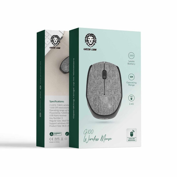 עכבר אלחוטי חכם Green Lion G100 Wireless Mouse – אפור 🖱️⚡💎