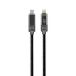 כבל Green Lion USB-C ל-Lightning עם צג דיגיטלי – שחור