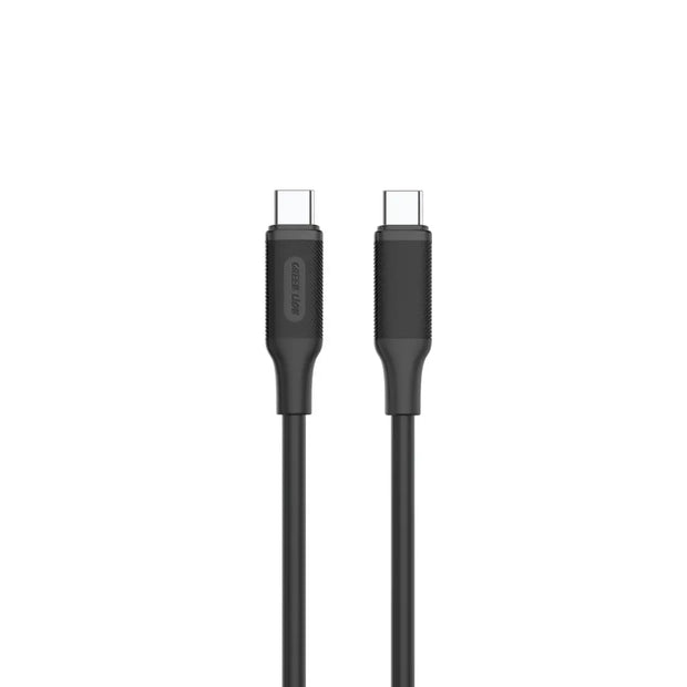 כבל טעינה Green Lion USB-C ל-USB-C עשוי PVC באורך 2 מטר – שחור