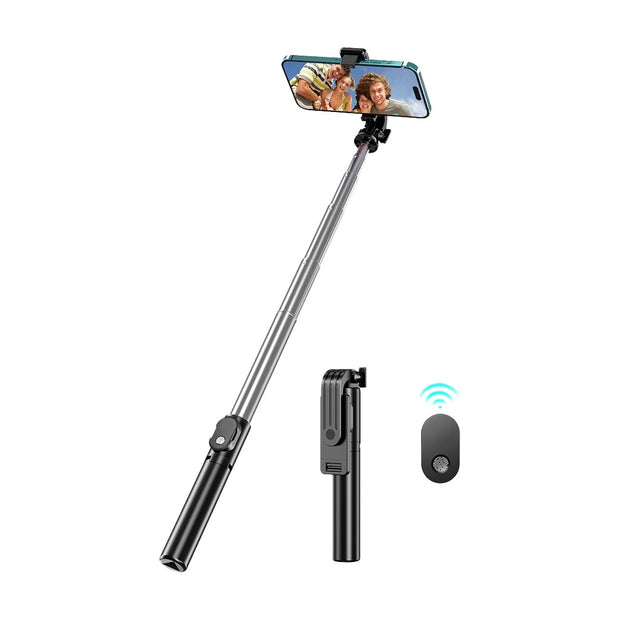 מוט סלפי עם חצובה Green Lion Tripod Selfie Stick – שחור 🤳🖤✨