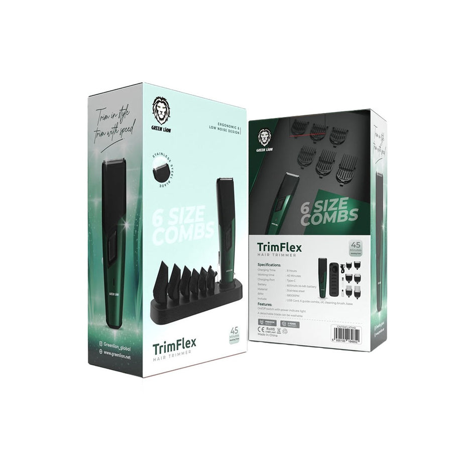 מכשיר עיצוב שיער Green Lion Trim Flex Hair Trimmer – ירוק ושחור ✂️🖤