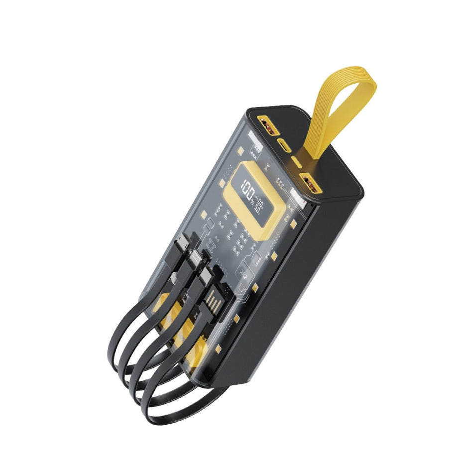 מטען נייד Green Lion Transparent Pro Power Bank 20000mAh – שחור