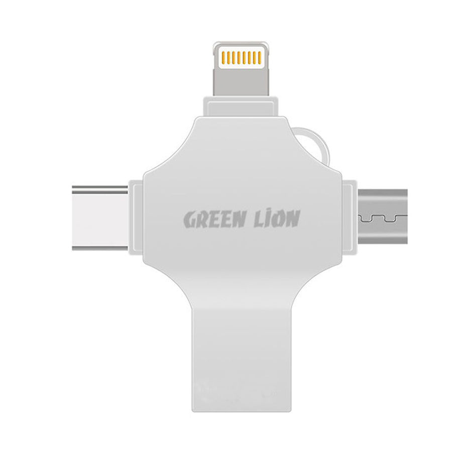 דיסק און-קי רב-תכליתי Green Lion 4-in-1 USB Flash Drive 256GB 🖤💾