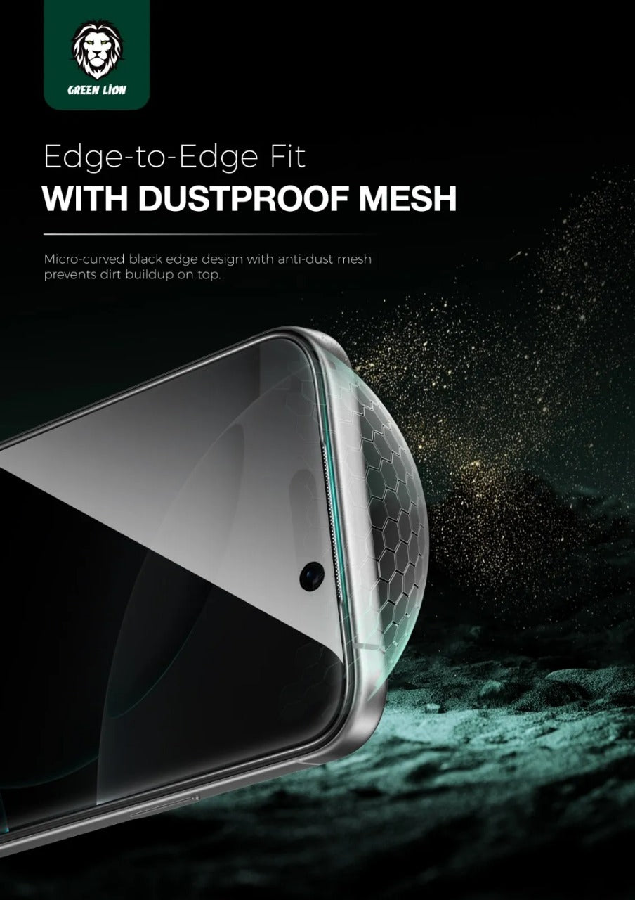 מגן מסך Green Lion 9H Steve Privacy Glass Protector לאייפון 17 🔒📱