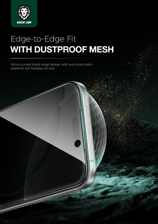 מגן מסך Green Lion 9H Steve Privacy Glass Protector לאייפון 17 🔒📱