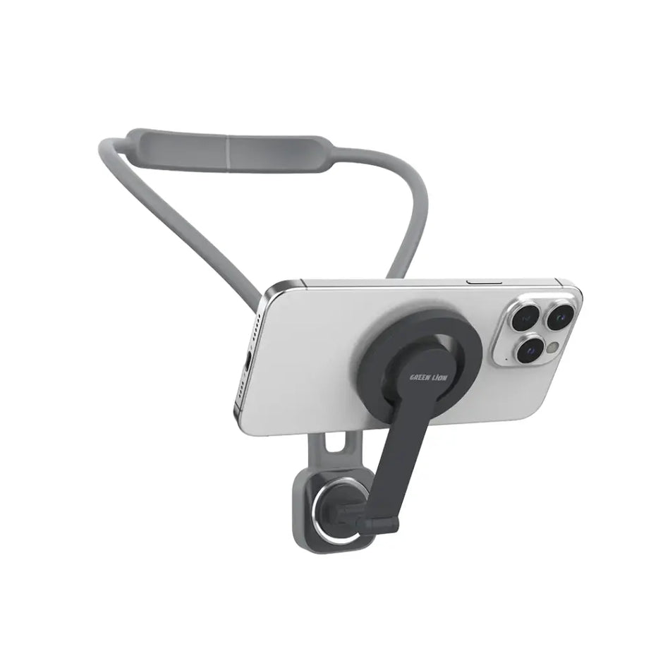 מחזיק טלפון לצוואר עם מגנט MagSafe Green Lion MagSafe Neck Phone Holder – אפור