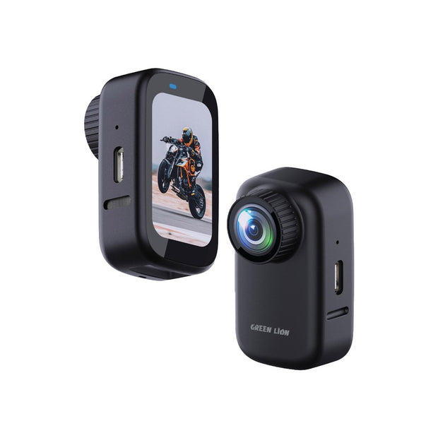 מצלמת אקשן קומפקטית Green Lion Mini Action Camera – שחור 📸🏍️🖤