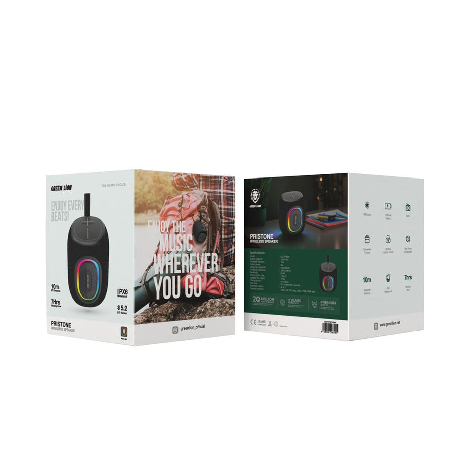 רמקול אלחוטי Green Lion Pristone – שחור 🔊🖤