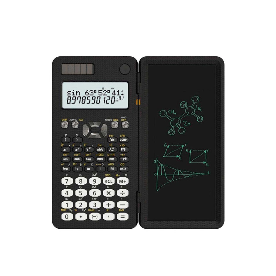 מחשבון מדעי עם לוח כתיבה Green Lion Scientific Calculator & Writing Pad – שחור