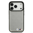BMW Luxury MagSafe PU Leather Case – iPhone 17 Pro | Grey