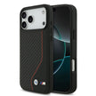 BMW Luxury PU Leather & Carbon Case – iPhone 17 Pro Max | Black