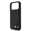 BMW Luxury PU Leather & Carbon Case – iPhone 17 Pro Max | Black
