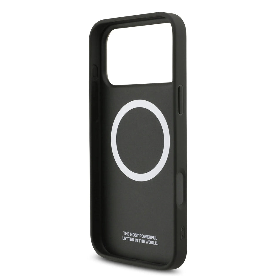 BMW Luxury MagSafe Full Wrapped Leather Case – iPhone 17 Pro Max | Grey