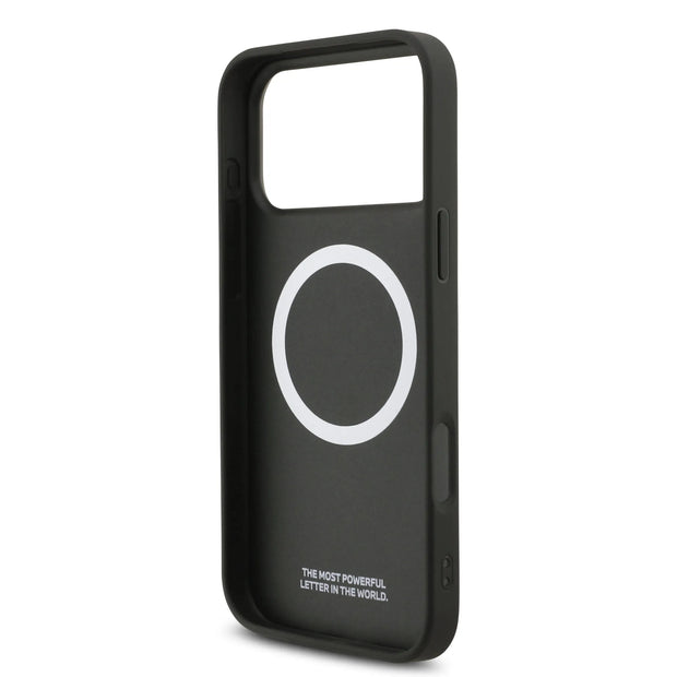 BMW Luxury MagSafe Full Wrapped Leather Case – iPhone 17 Pro Max | Grey