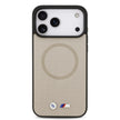 BMW Luxury MagSafe Full Wrapped Leather Case – iPhone 17 Pro Max | Grey