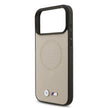 BMW Luxury MagSafe Full Wrapped Leather Case – iPhone 17 Pro Max | Grey