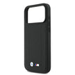 BMW Luxury MagSafe PU Quilted Leather Case – iPhone 17 Pro Max | Black