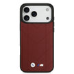 BMW Luxury MagSafe PU Quilted Leather Case – iPhone 17 Pro Max | Red