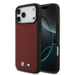 BMW Luxury MagSafe PU Quilted Leather Case – iPhone 17 Pro Max | Red
