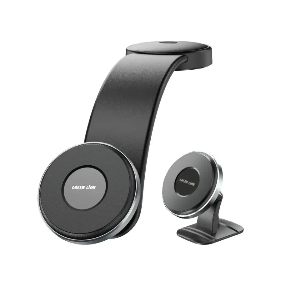 מחזיק טלפון לרכב 2 ב־1 מגנטי Green Lion 2 in 1 MagFlex Car Phone Holder – שחור