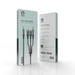 כבל 3 ב-1 Green Lion AUX / Lightning / USB-C באורך 1 מטר – שחור