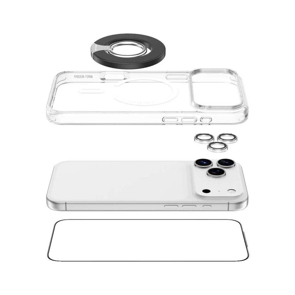 סט הגנה Green Lion 4 in 1 Protection Pack לאייפון 17 Pro / Pro Max