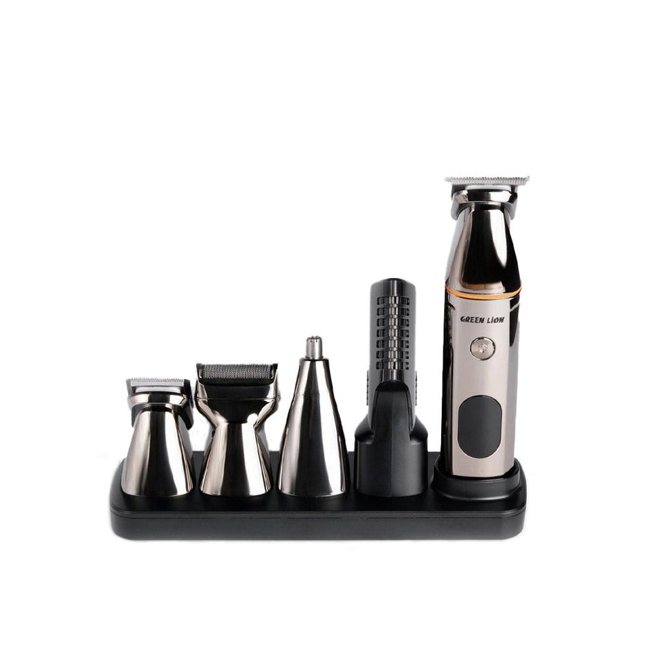 מכונת תספורת רב־תכליתית Green Lion 5 in 1 Multi-Function Hair Clipper Set – שחור ✂️🖤