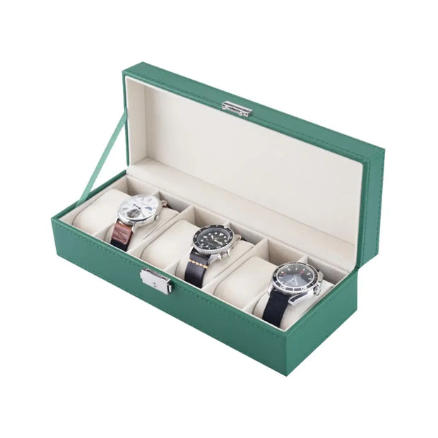 קופסת שעונים אלגנטית Green Lion Elegant Watch Box 6 Slots – ירוקה