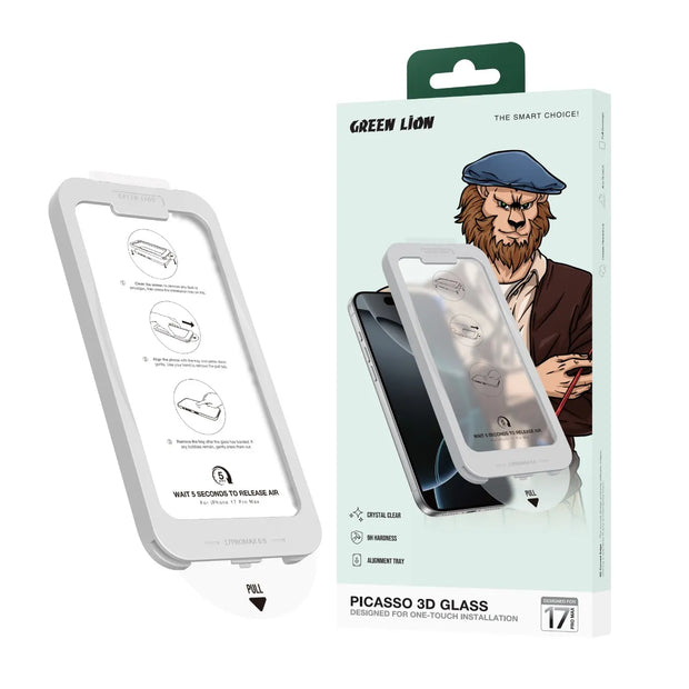 מגן מסך זכוכית תלת־ממדי Green Lion Picasso 3D Glass לאייפון 17