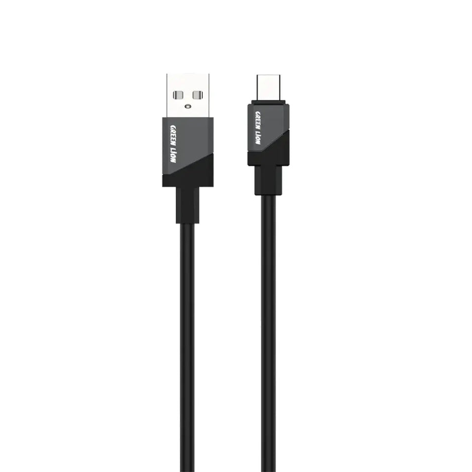 כבל סיליקון Green Lion USB-A ל-USB-C – שחור