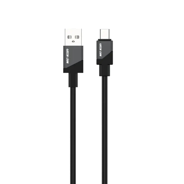כבל סיליקון Green Lion USB-A ל-USB-C – שחור