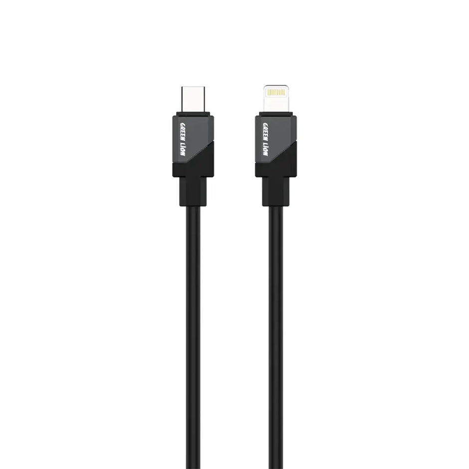 כבל סיליקון Green Lion USB-C ל-Lightning – שחור