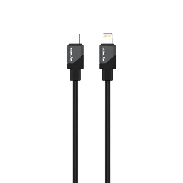 כבל סיליקון Green Lion USB-C ל-Lightning – שחור