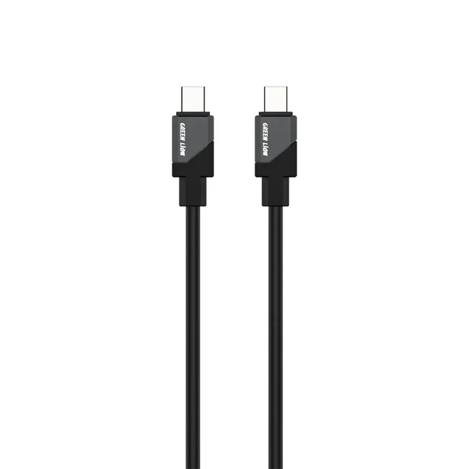 כבל סיליקון Green Lion USB-C ל-USB-C – שחור